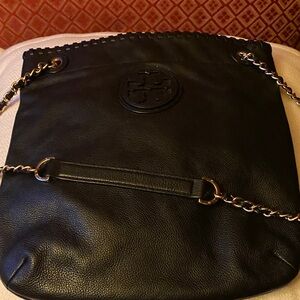 Tory Burch Black Leather Chain Shoulder Bag